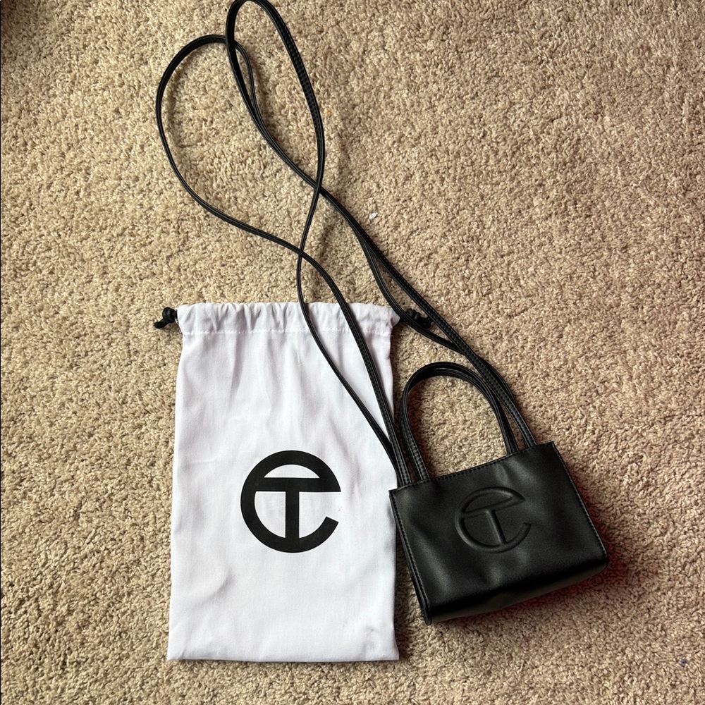 Telfar Black Mini Bag with Dust Cover